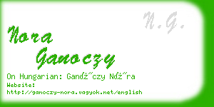 nora ganoczy business card